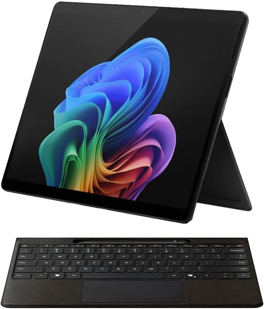 Microsoft Surface Pro 11 Snapdragon X Elite Laptop/Tablet (2024), 13" OLED Touchscreen Display, 16GB/1TB, Windows 11 Copilot + PC Bundle with Surface Pro Keyboard, Black