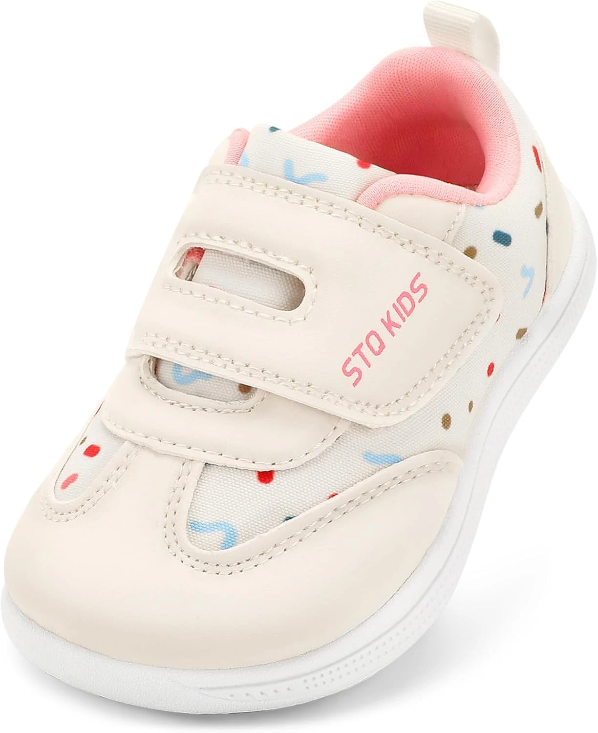 STQ KIDS Wide Toe Box Toddler Shoes Zero Drop Boys Girls Barefoot Shoe Non-Slip Little Kids Sneakers for First Walking