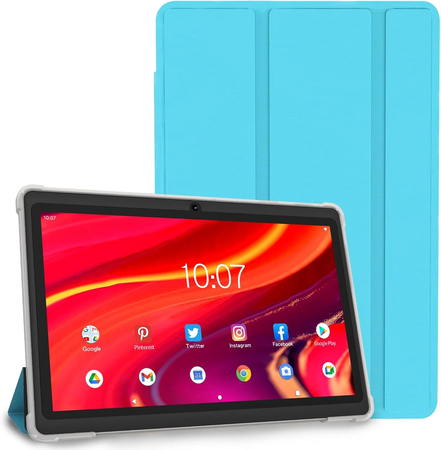 7 Inch Tablet with Case, Quad Core Android 13 Tablets, 4GB RAM 32GB ROM 512GB Expand, WiFi 6, Bluetooth, 1024x600 IPS HD Display, 3500mAh,Dual Camera, USB C Tabletas PC (Blue)