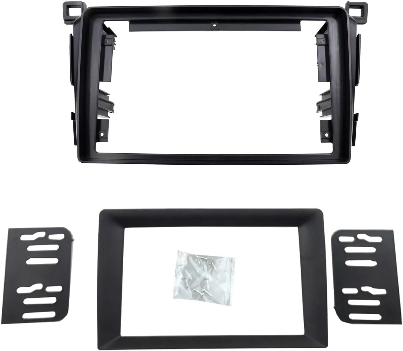 9 Inches + Double Din Radio Dash Trim Kit for Toyota RAV4 2001-2019 Stereo Installation Mount Bezel (2013-2019)