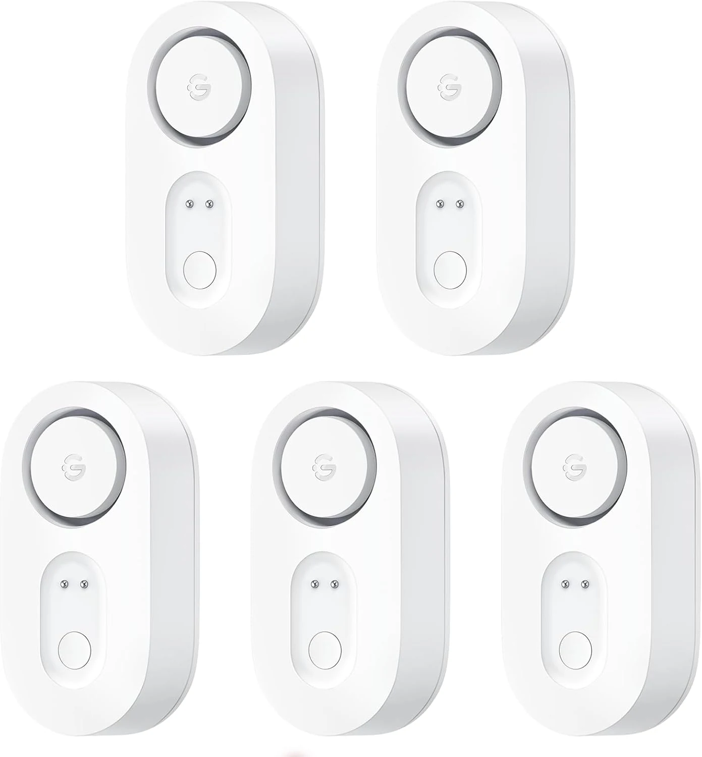 GoveeLife Water Leak Detector 5 Pack with 105dB Adjustable Alarm, Water Alarm with Dual Sets Sensor Probes Leaks and Floods