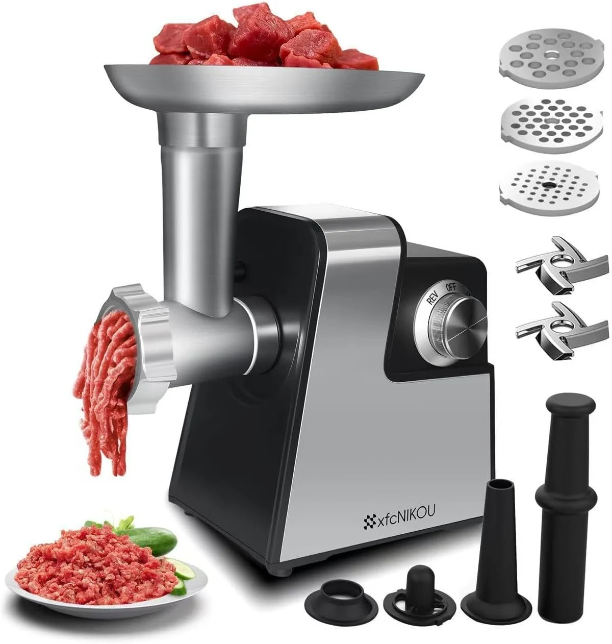 Electric Meat Grinder, 2800W Max Sausage Stuffer, Stainless Steel Meat Mincer (MG-S6)