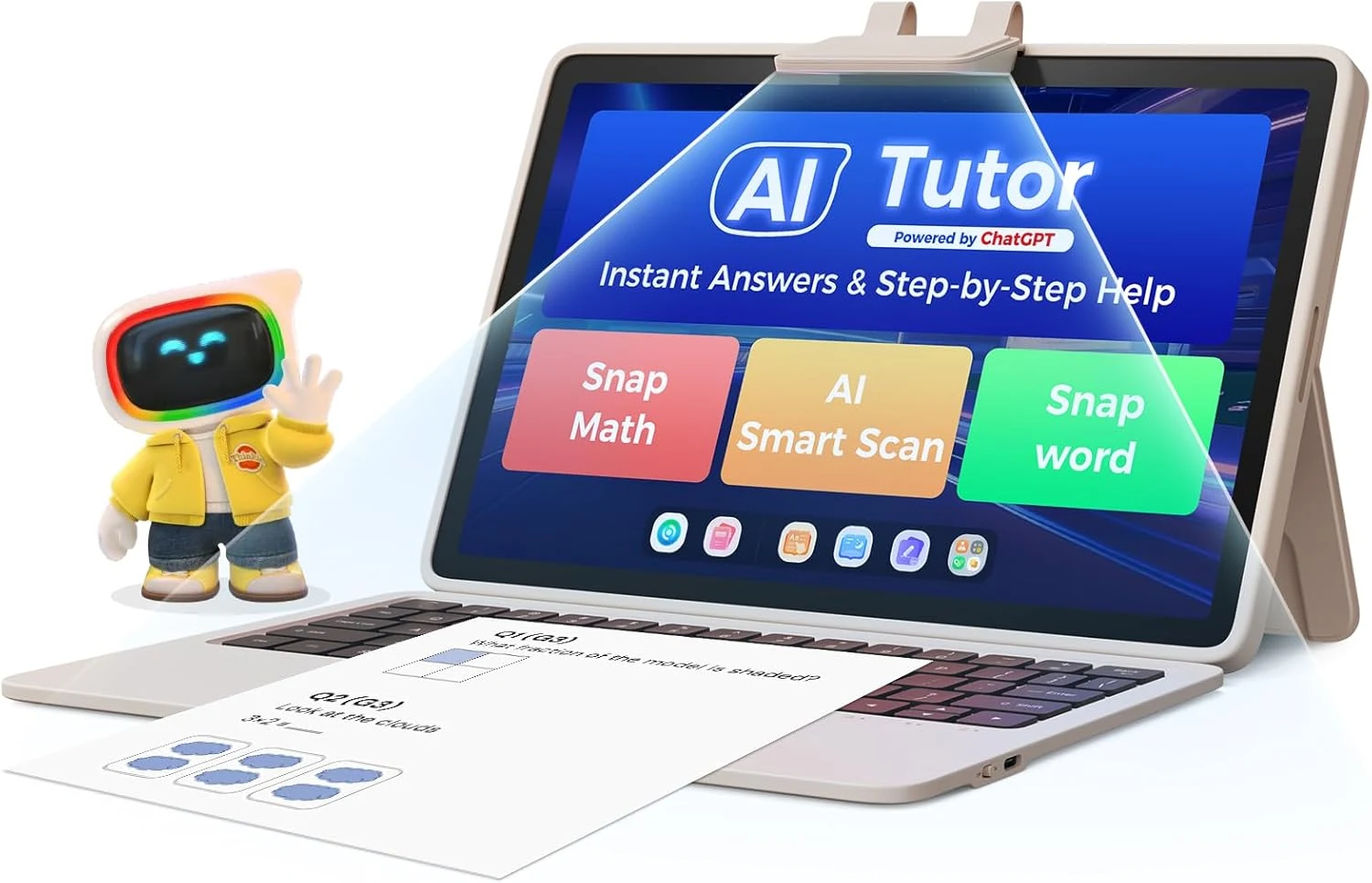 Think Academy AI Kids Tablet with Parental Control (TalPad T100 with Keyboard)