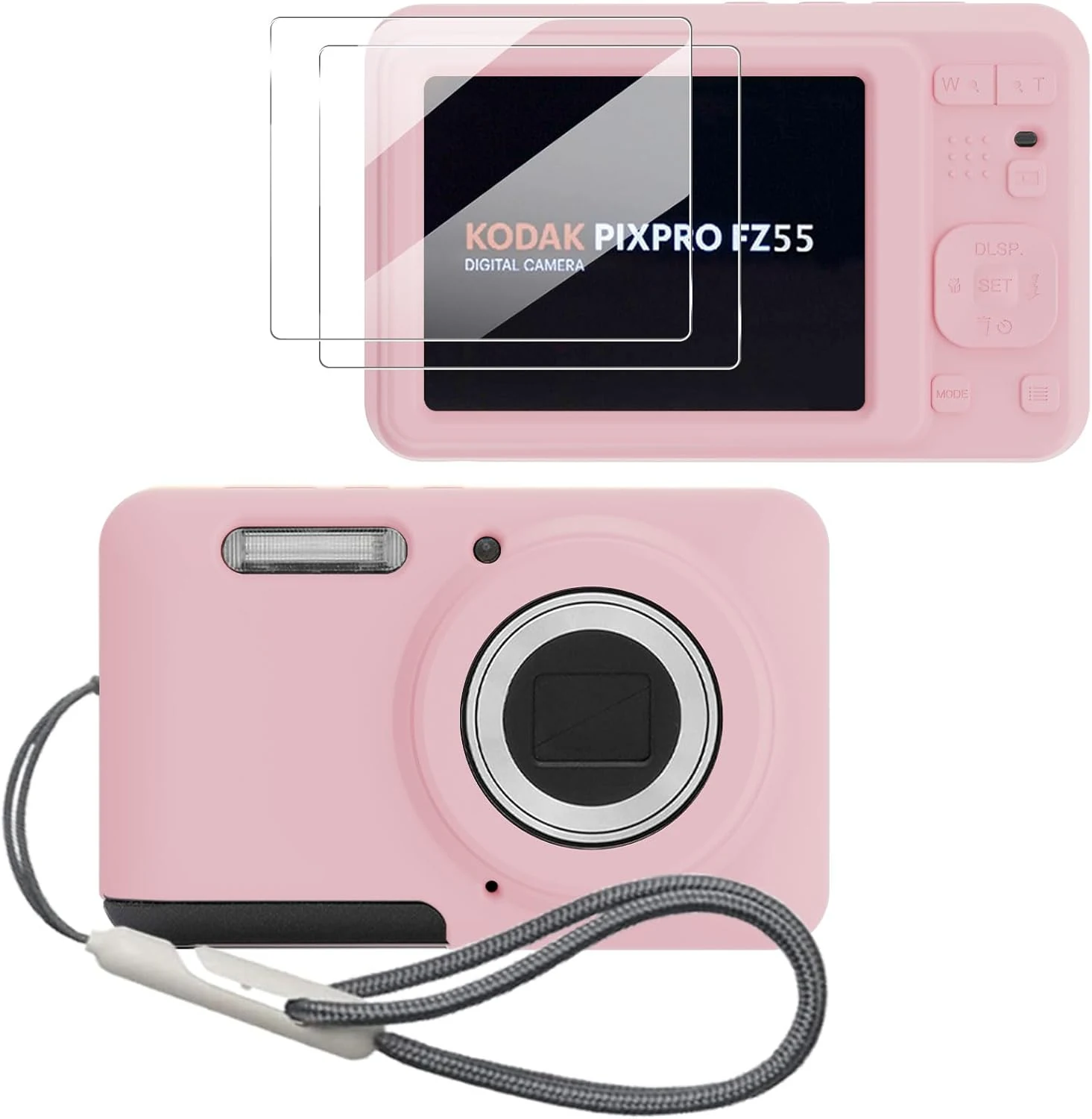 Case for KODAK PIXPRO FZ55 (Soft Silicone) Pink by Tedubax