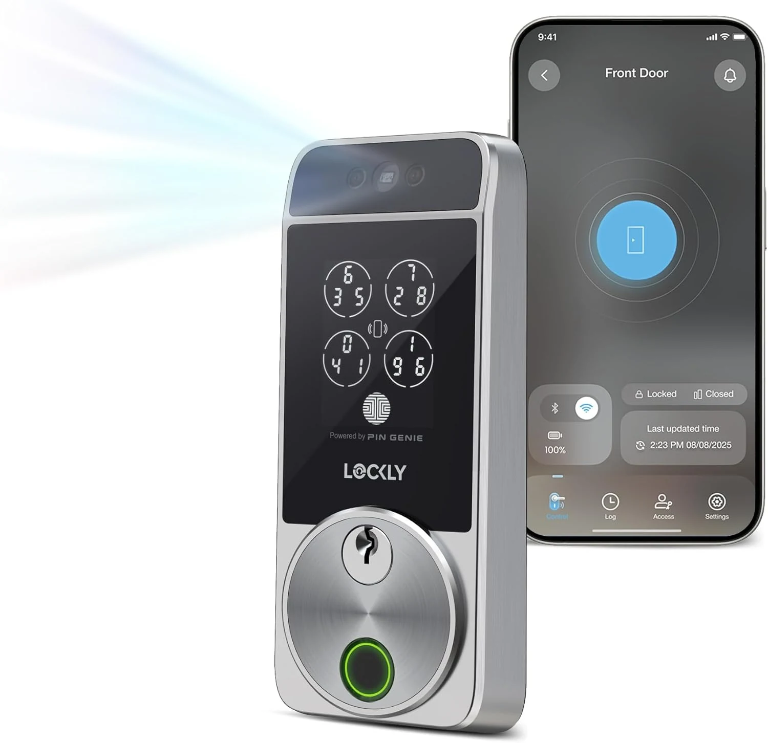 Lockly Visage Zeno Series Smart Lock, Facial Recognition & Fingerprint Keyless Entry Door Lock