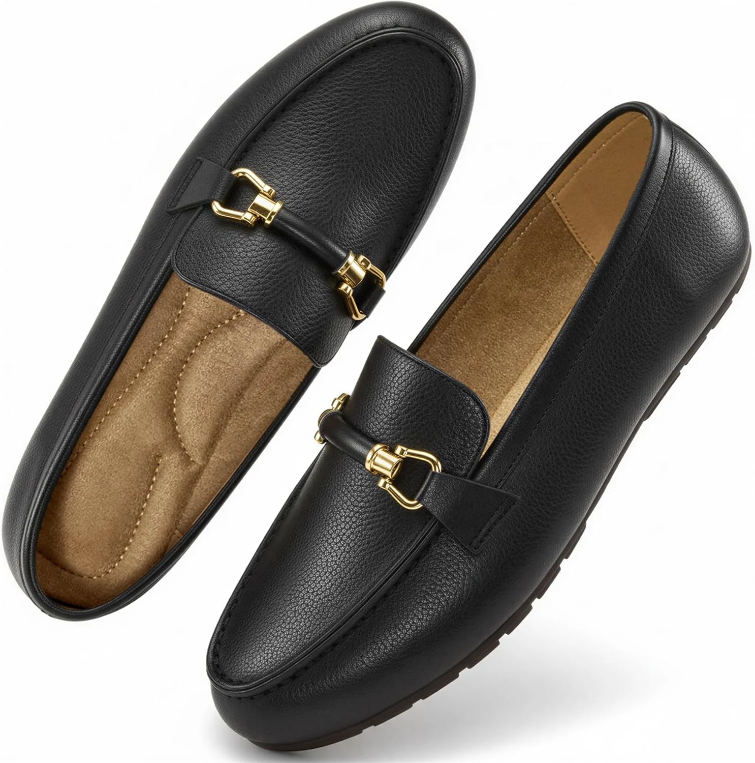 HARENCE Loafers for Women Comfortable Slip On Business Work Flats Shoes Casual Driving Moccasins Penny Loafer