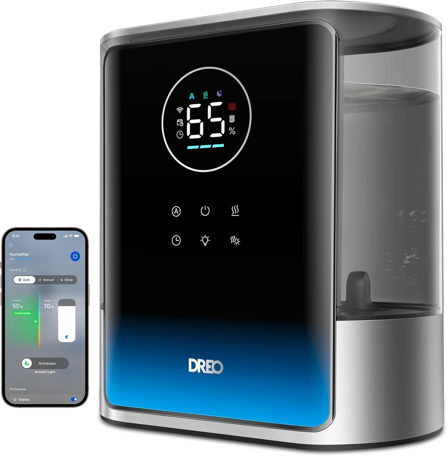 DREO 8L Smart Humidifier Large Room 600ft², HM717S, 80H Runtime