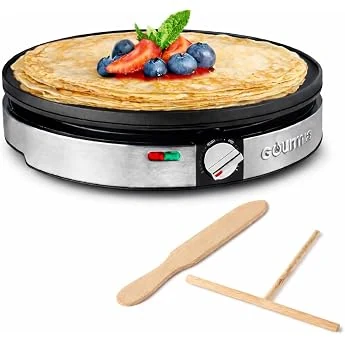 Gourmia 8” Electric Crepe Maker – Nonstick Ceramic Surface, One-Touch