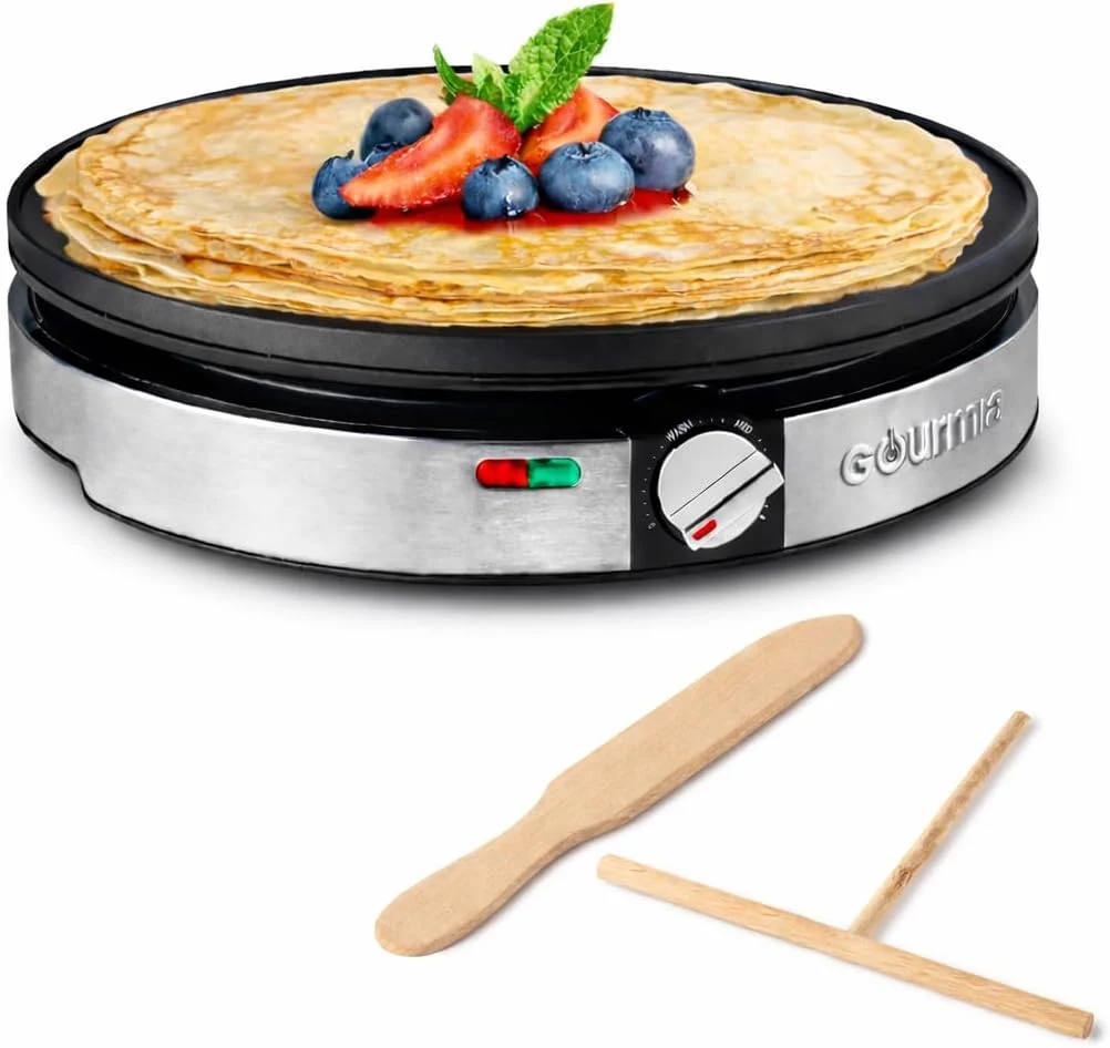 Gourmia 12” Crepe Maker – Nonstick Electric Griddle for Pancakes, review