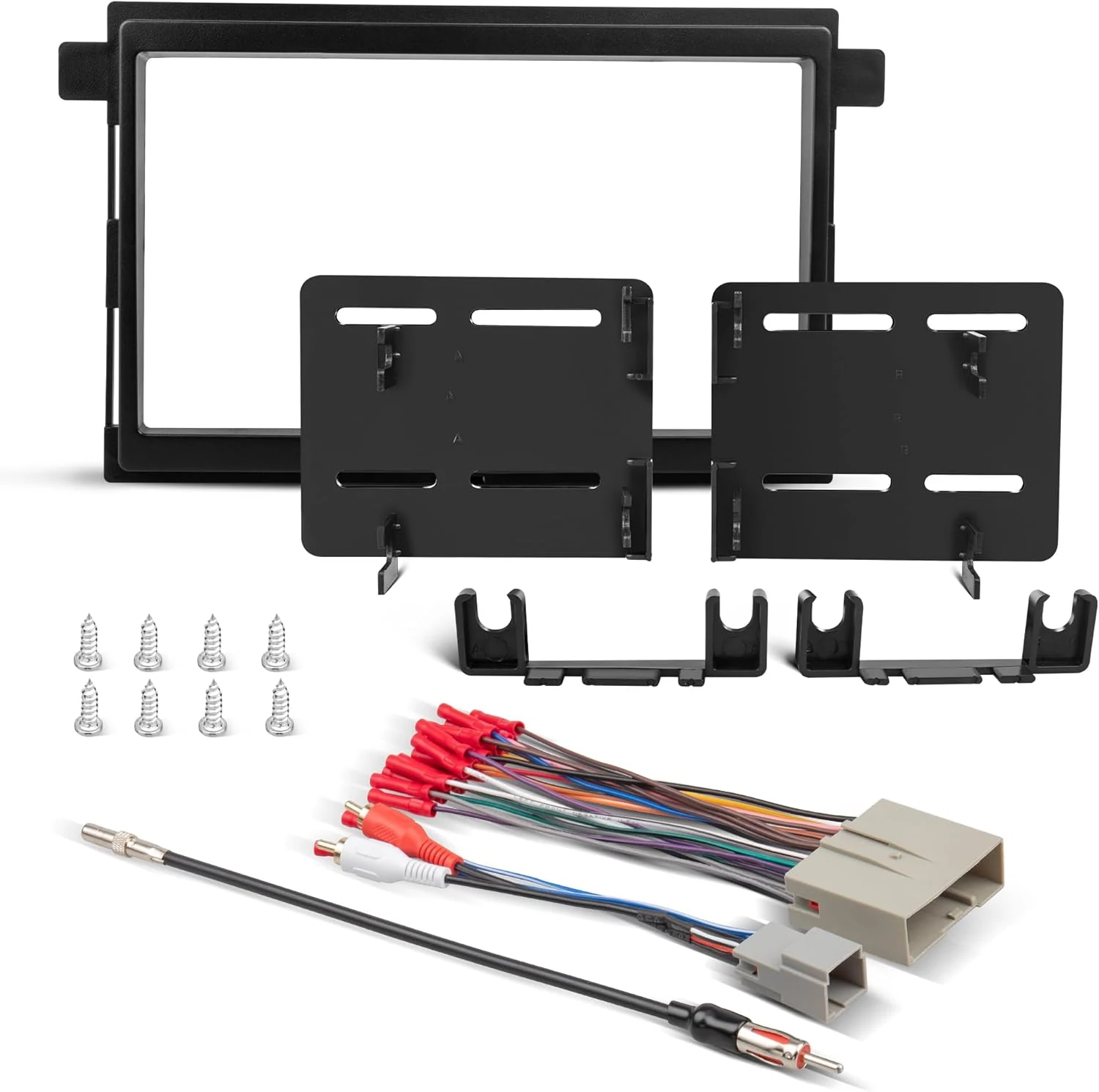 NuIth Double DIN Installation Kit W/Radio Wire Antenna Adapter for Select 2004-2010 Ford Edge/Explorer/F150/Fusion 2004-2009 Mercury