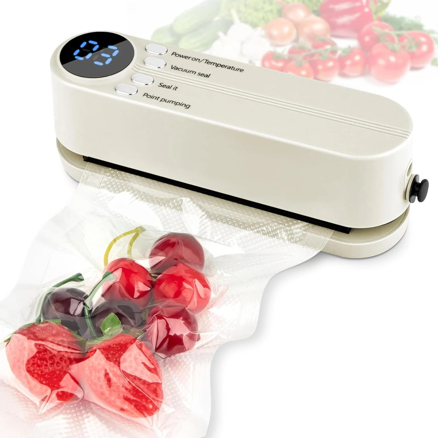 Mini Vacuum Sealer for Food, 3 in 1 Cordless Rechargeable Food Sealer (Keledz)