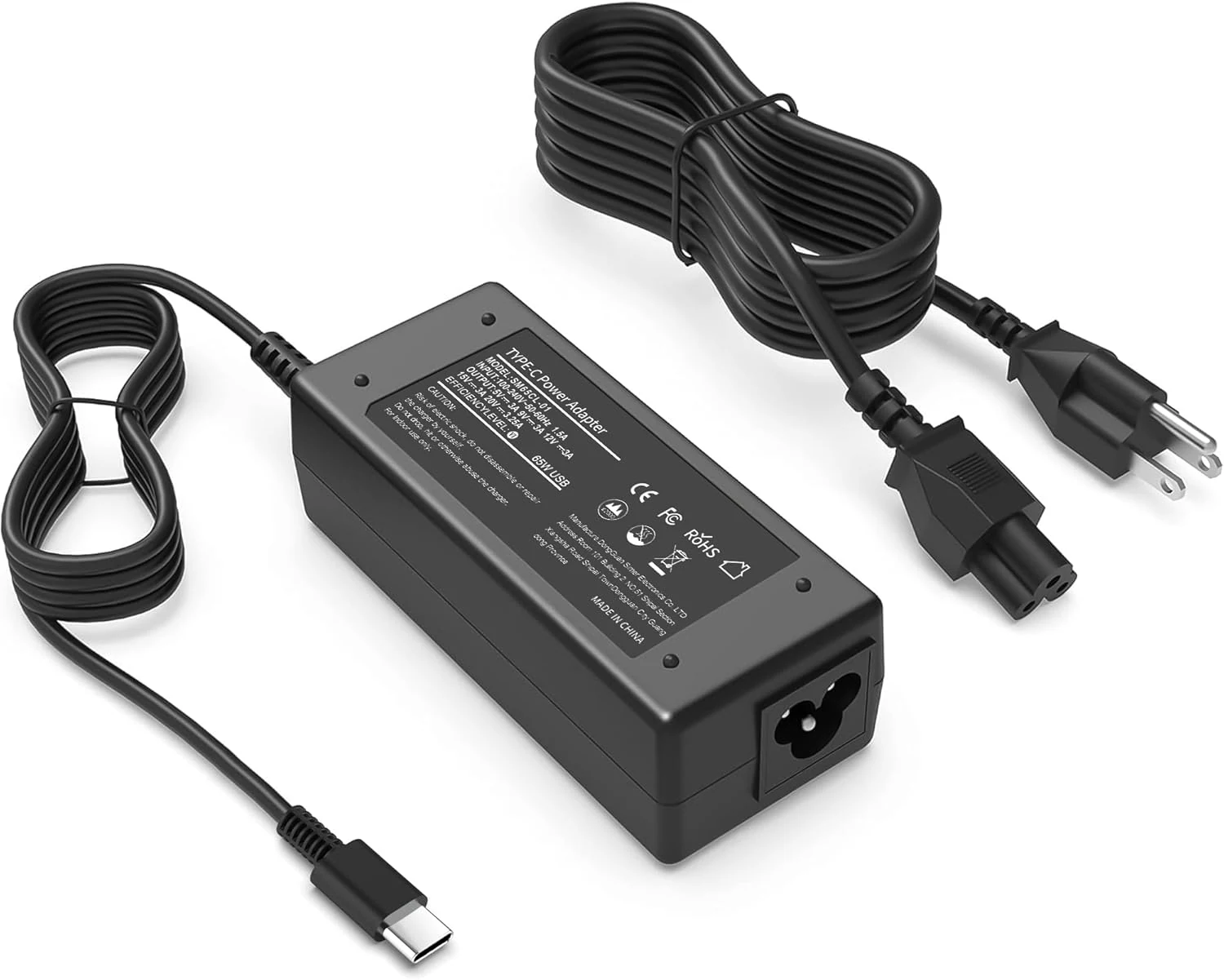 Universal 65W USB C Laptop Charger Compatible with HP chromebook Lenovo Dell Acer Asus Samsung Google Computer Type C Power AC Adapter