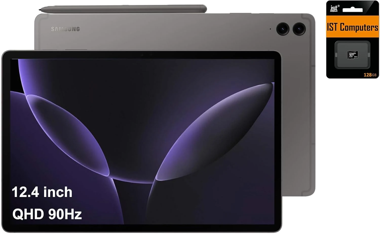 SAMSUNG Galaxy Tab S9 FE+ Plus Android Tablet (12.4” Touchscreen, 8GB RAM, 256GB Storage, S Pen, SM-X610)