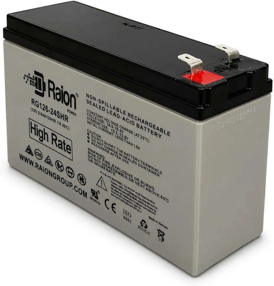 Raion Power 12V 6Ah Replacement High Rate RBC154 Battery for APC UPS BE600M1, BN650M1, BE670M1, BN675M1, BN600U1, BN650M1, and BE600M1
