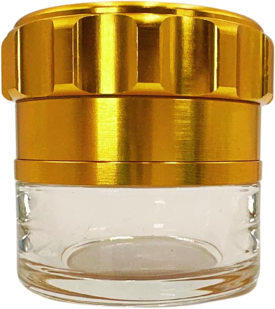 Grinder Garage 2.5 inch herb spice grinder with glass jar bottom
