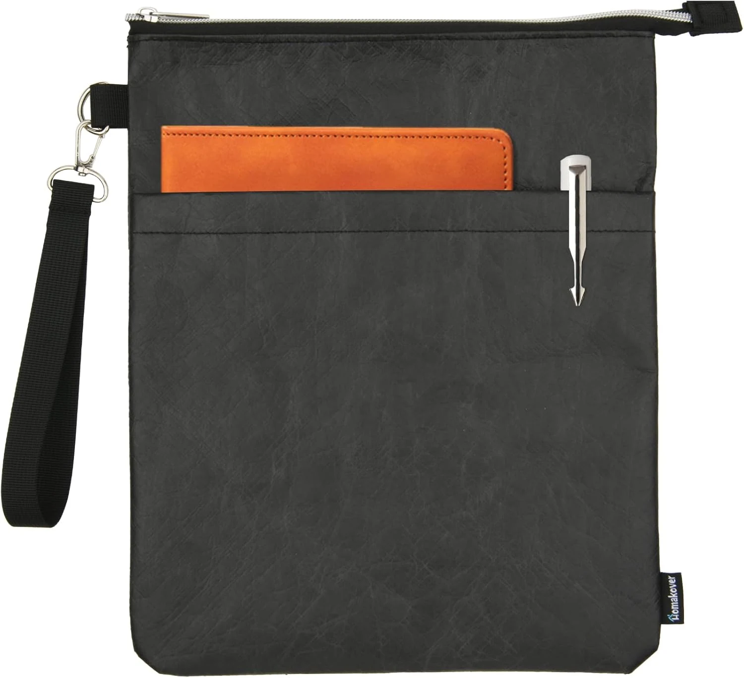 Homakover book sleeves with zipper, travel book waterproof protector pouch