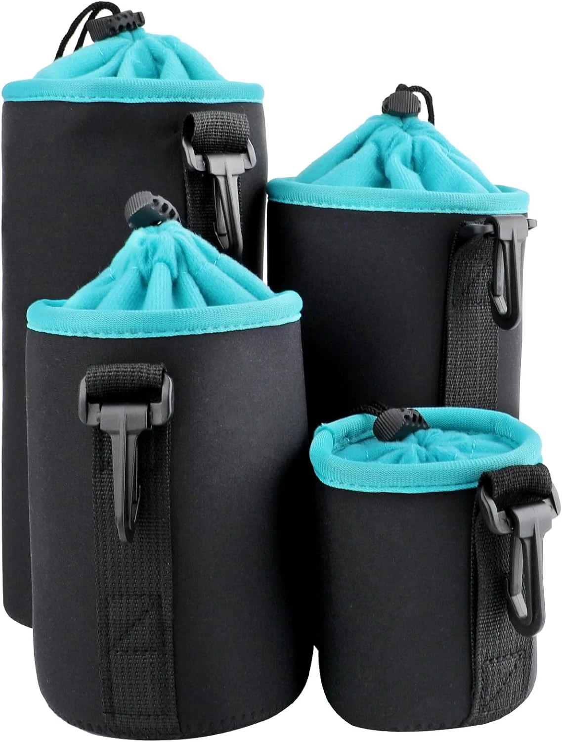 4Pcs Camera Lens Case Bag,4 Sizes Blue Water Resistant Protective review