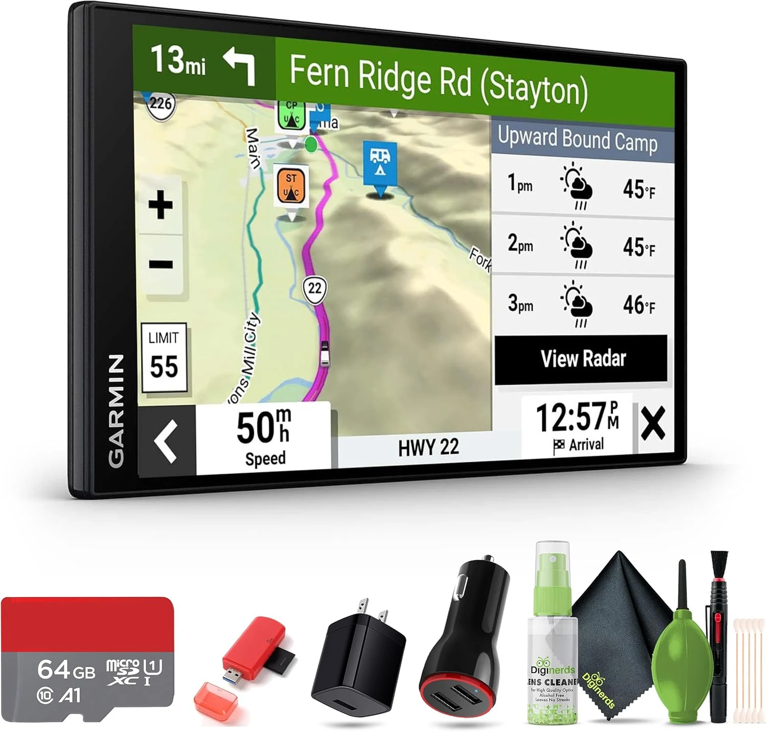 Garmin RV 795 GPS Navigator 7” High-Resolution Display, Custom RV Routing, Birdseye Satellite Imagery, Live Traffic & Weather