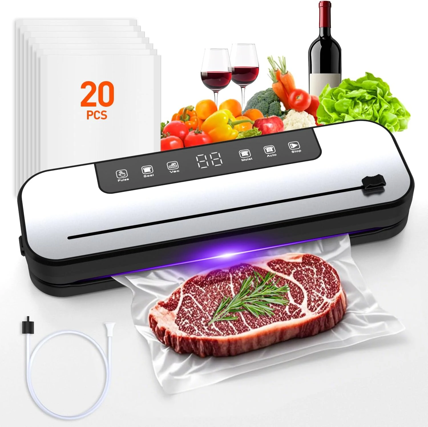 CEROBEAR Food Vacuum Sealer Machine, 75kpa Powerful Food Saver Vacuum review
