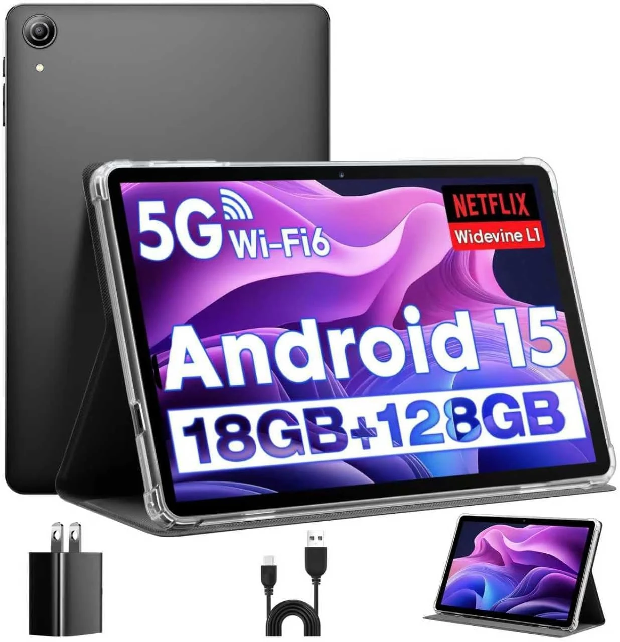 Android Tablets 10 Inch Tablet Android 15 Tablet, Octa-Core, 18 GB RAM+128 GB ROM+1 TB Expand (MENTUME K70)