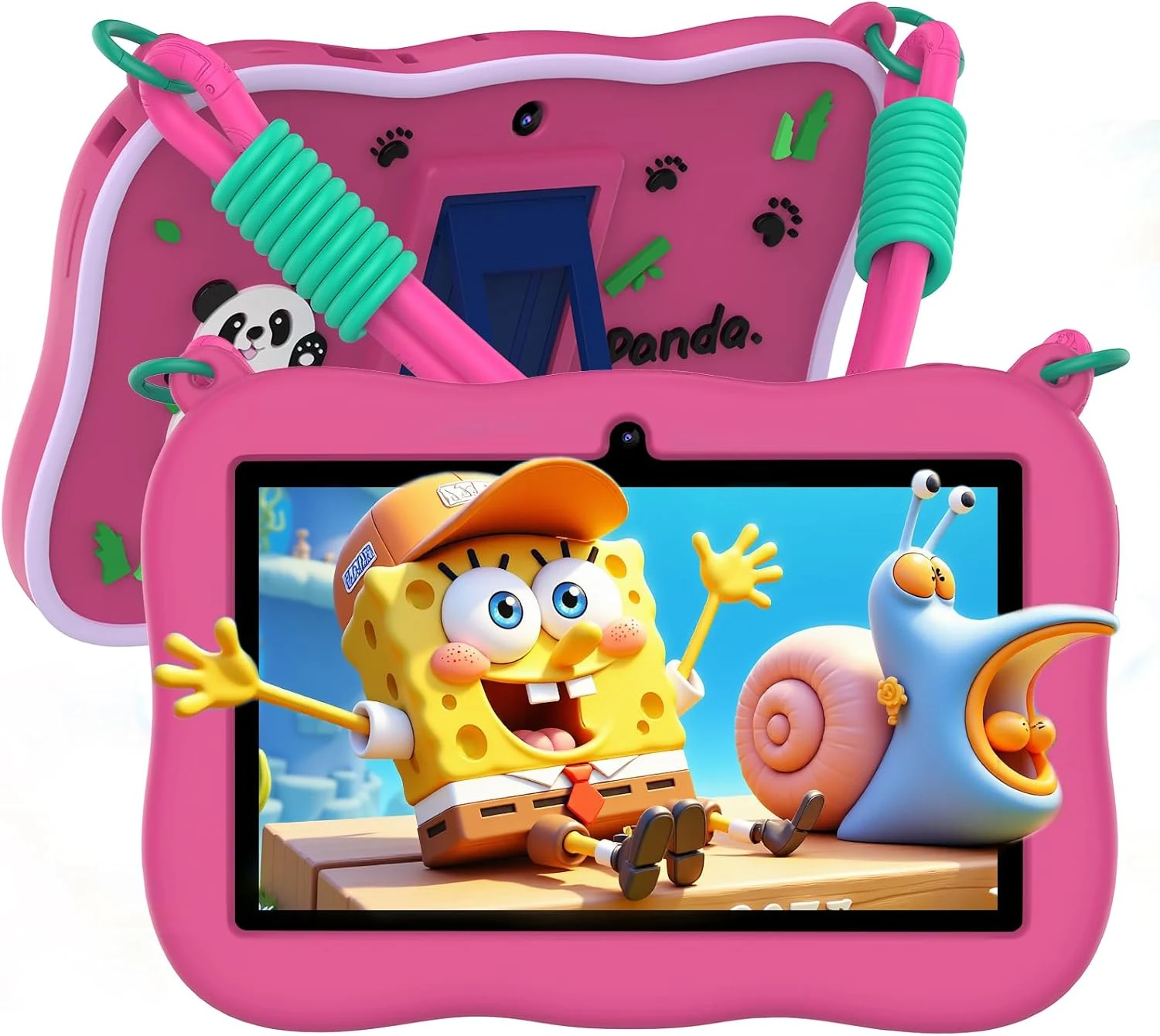 VASOUN 7 inch Kids Tablet with Strap, Android 13 (32GB)