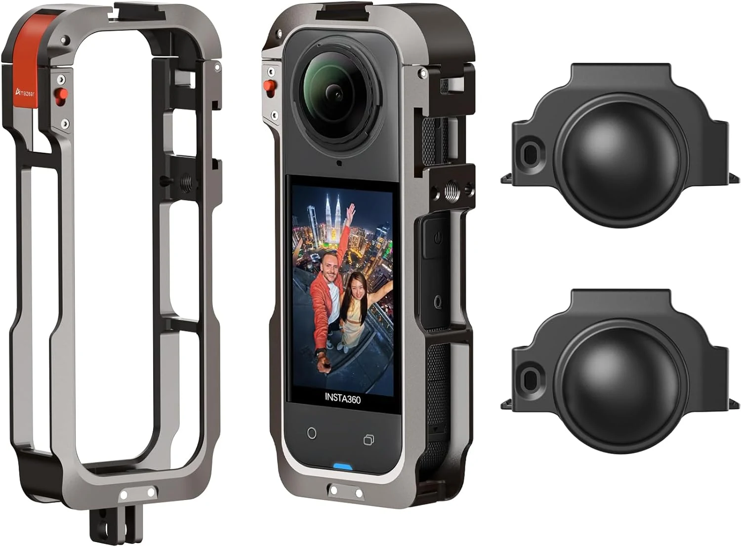AMAZEAR Metal Protective Case for Insta360 X5 Accessories, Insta 360 X5 Multifunction Utility Frame