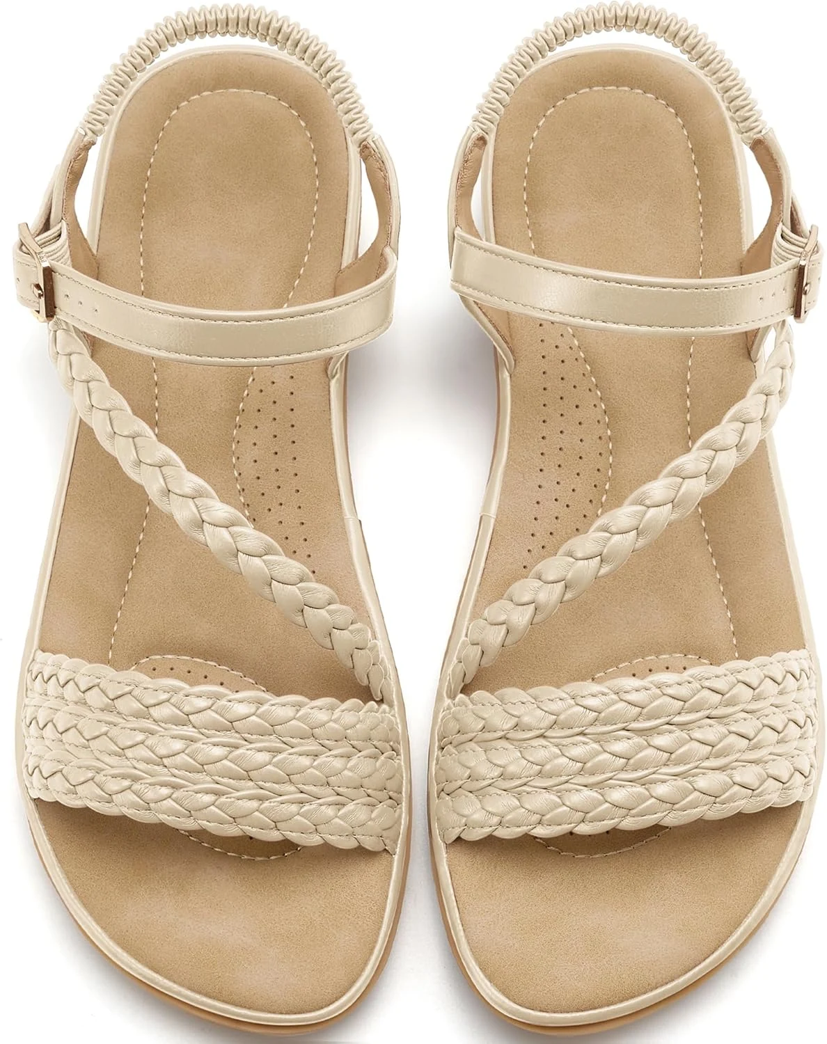 Aomigoct Dressy Womens Sandals Summer: Comfortable Strappy Flats Sandals Women