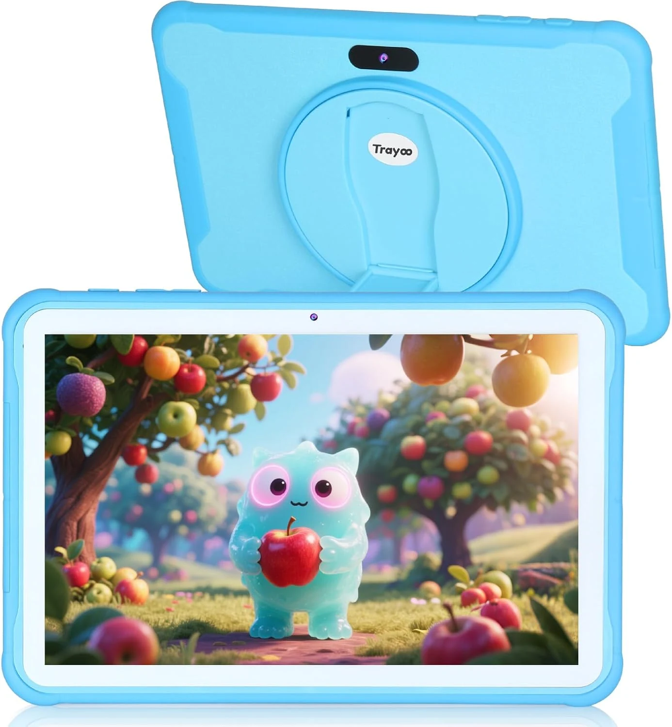 Kids Tablet, 10.1 Inches Tablet for Kids with Case Included, 64G Storage, Dual Camera, WiFi, Education Apps Pre-Installed, Parent Control, YouTube (Blue)