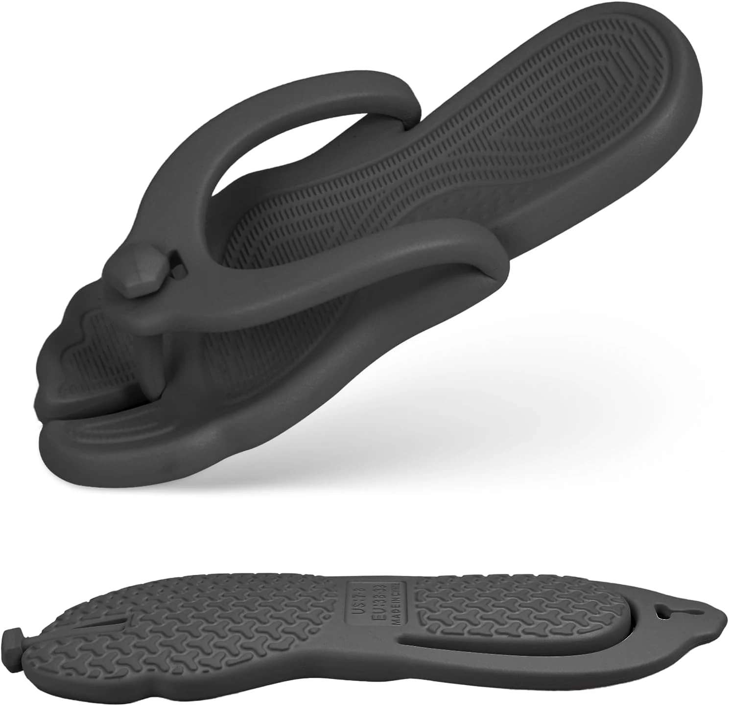Rosoz Flip Flops for Women Men Foldable Travel Slippers Lightweight Shower Shoes Non-Slip Quick-Dry Bathroom Camp Beach Sandals