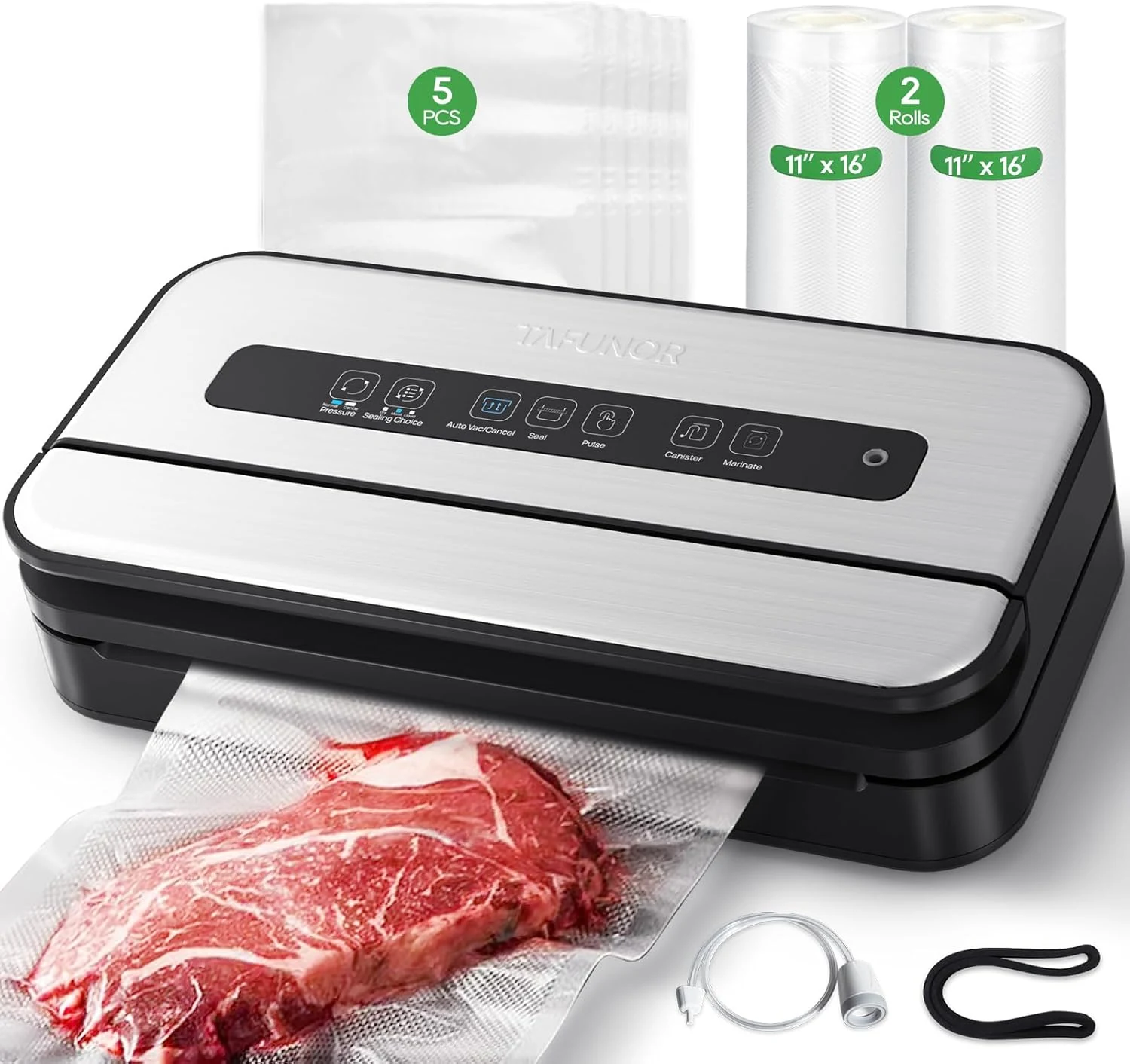 Vacuum Sealer, 90Kpa Food Vacuum Sealer Machine Built-in Cutter & review