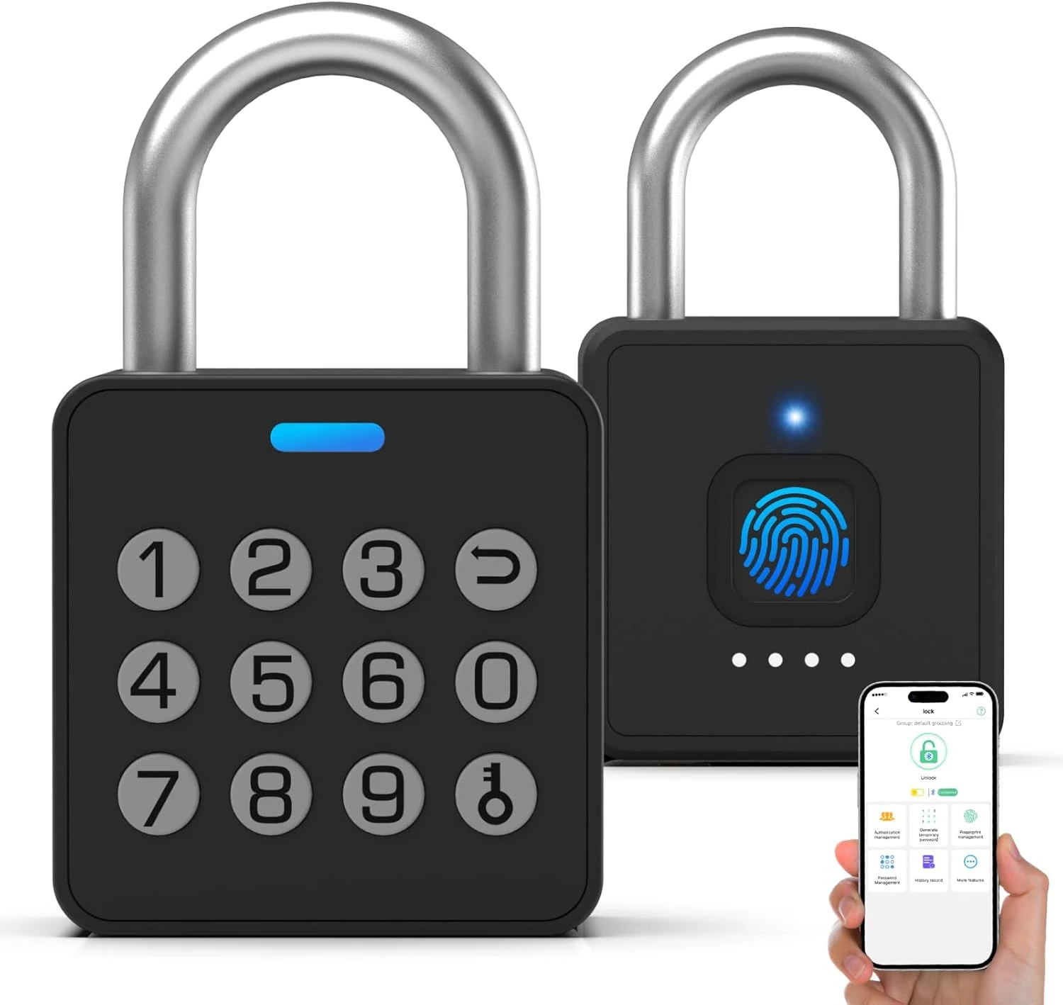 Eseesmart Fingerprint Locker Lock with Code, Combination Padlock Smart Fingerprint