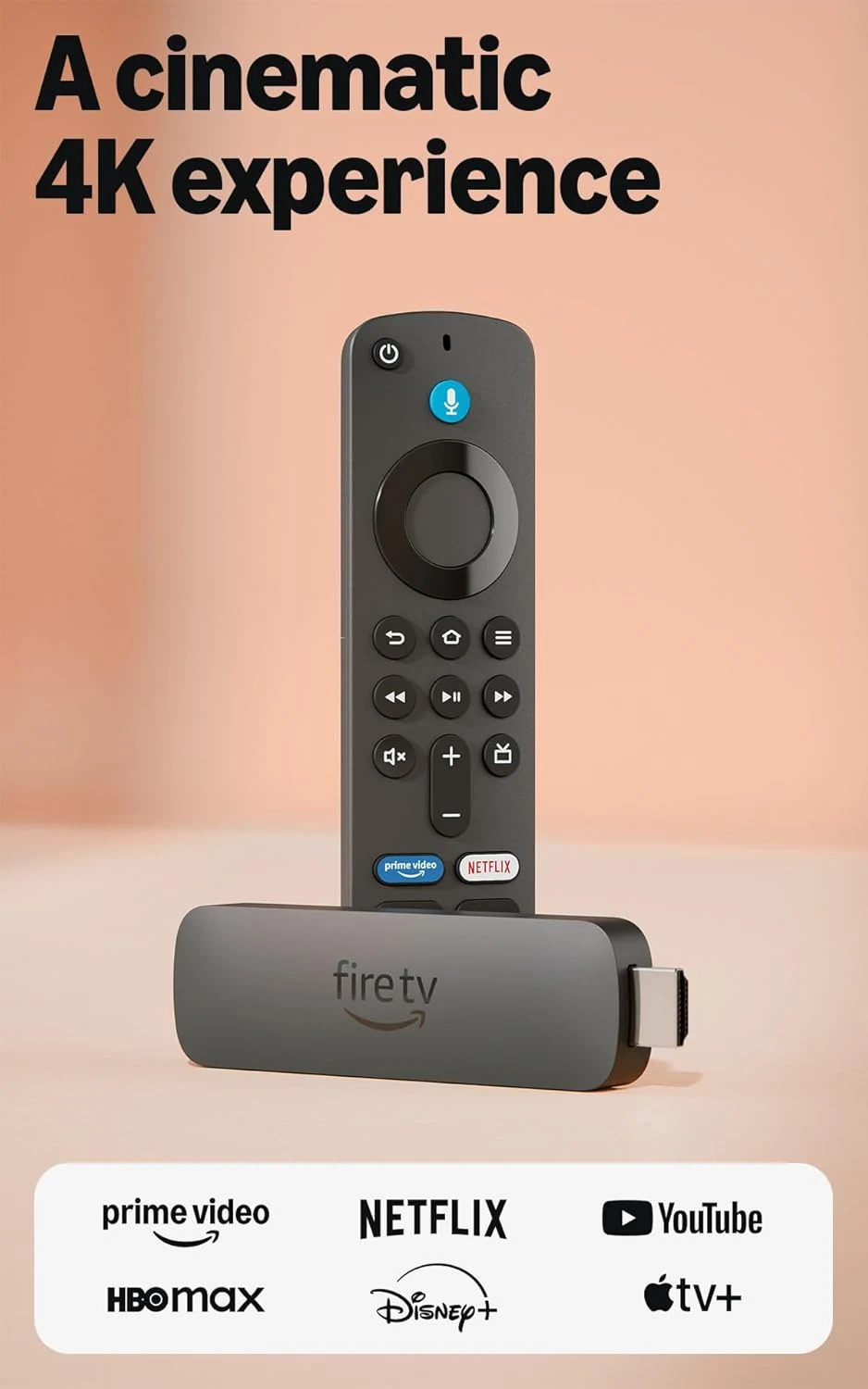 Amazon Fire TV Stick 4K Plus (newest model) with AI-powered Fire TV Search, Wi-Fi 6