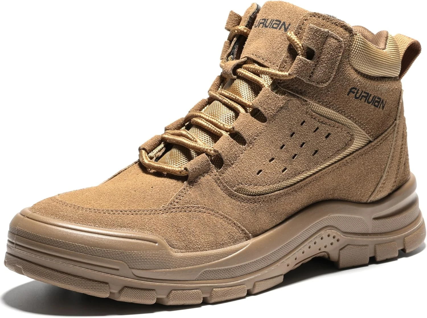 Furuian Steel Toe Boots for Men Women Comfortable Lightweight Work Boots