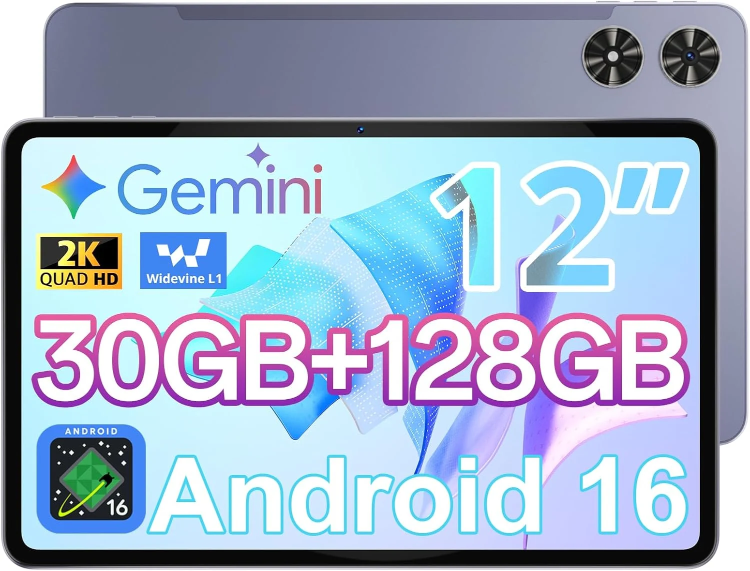 Android Tablet 12 Inch with 𝟑𝟎𝐆𝐁 𝐑𝐀𝐌 𝟏𝟐128𝐆𝐁 𝐑𝐎𝐌, Octa-Core