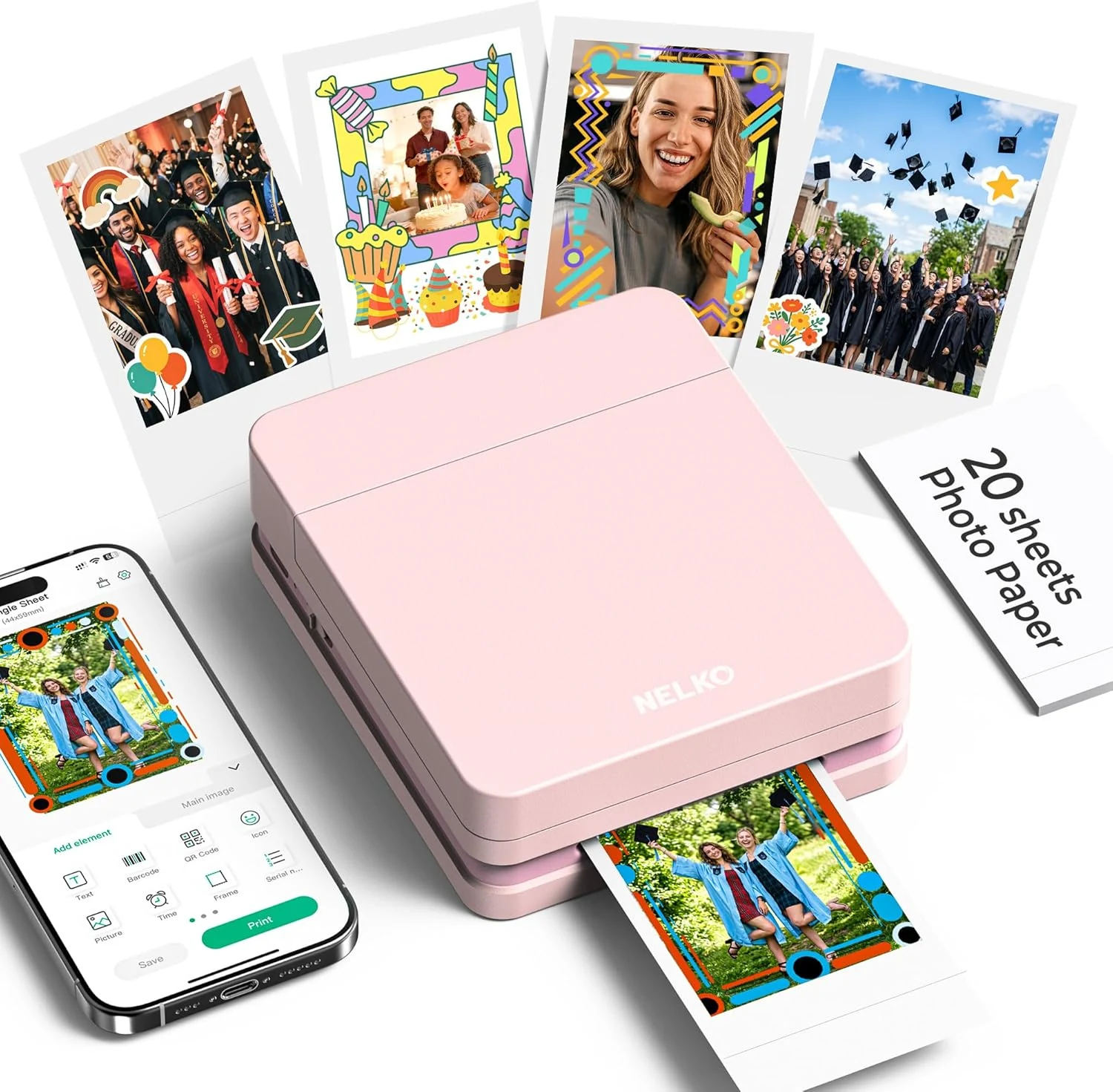 Nelko Photo Printer, 2x3 Portable Wireless Smartphone Printer, PP01 Mini review