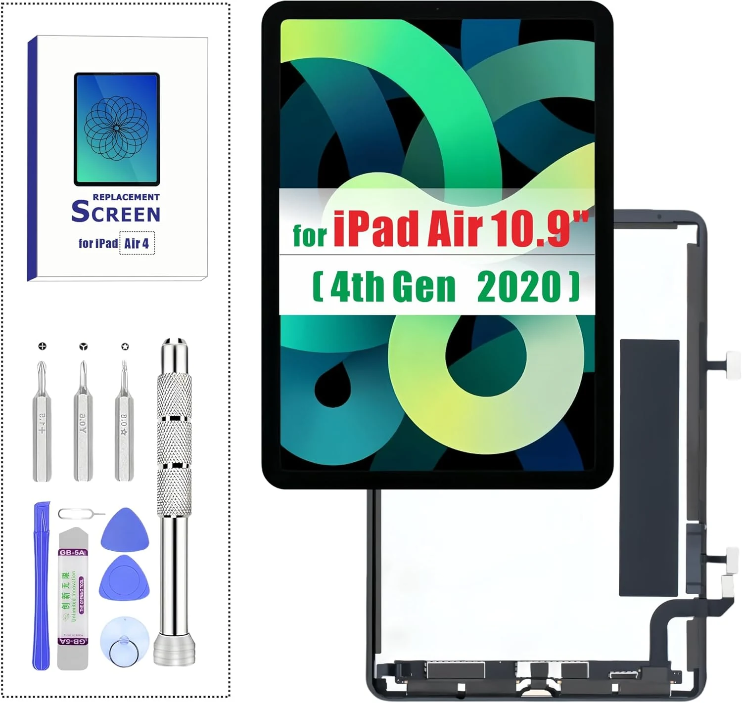 ZTR for iPad Air 4 4th Gen (2020) 10.9” Screen Replacement LCD Display for A2324 A2316 A2325 A2072