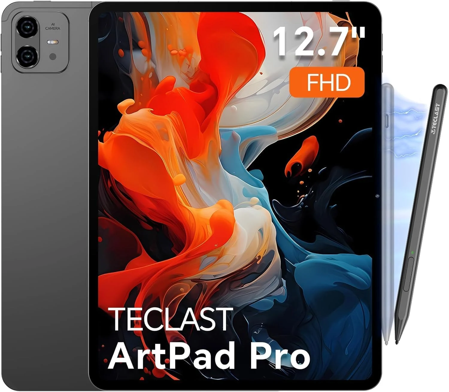 TECLAST Artpadpro Android 15 Tablet, 12.7” 2176x1600 Display, 20GB+256GB, Gemini AI, 10000mAh+30W Fast Charge, 13 inch Tablet with Widevine L1, 5G WiFi,4G LTE,GPS - Includes Pen