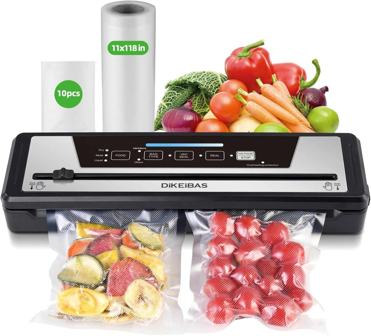 DIKEIBAS Vacuum Sealer Machine (85kPa suction)