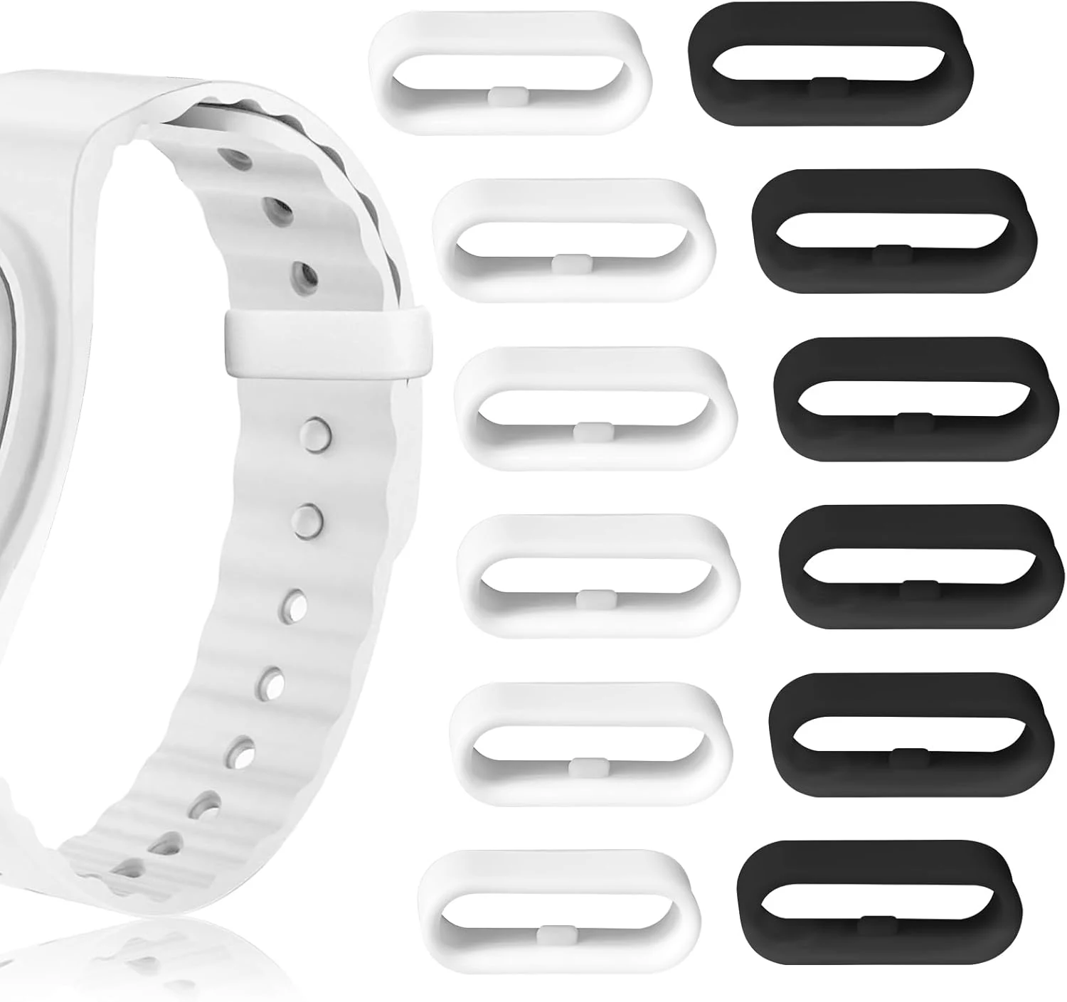Multi-Color Band Keeper, Magic band locks, Silicone Fastener Rings Security Loop/Holder/Clips