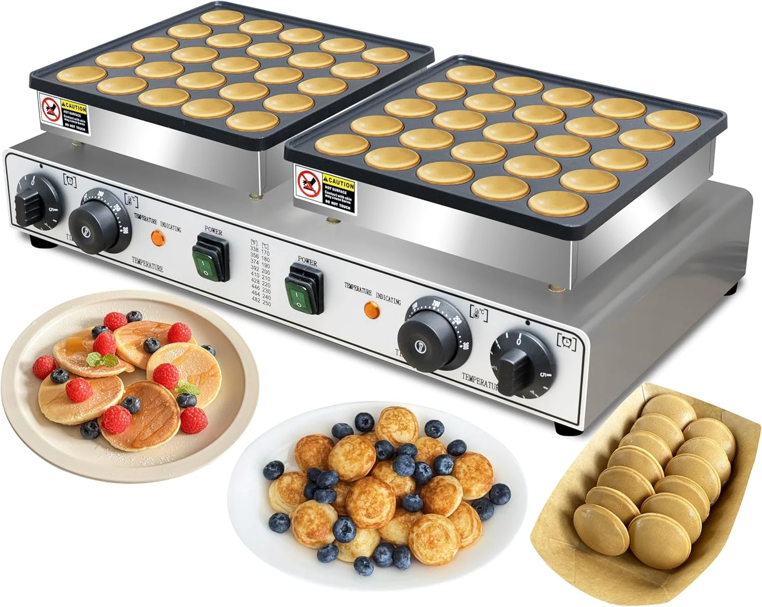 SIJIDING 50PCS Mini Pancakes Maker Machine (110V)