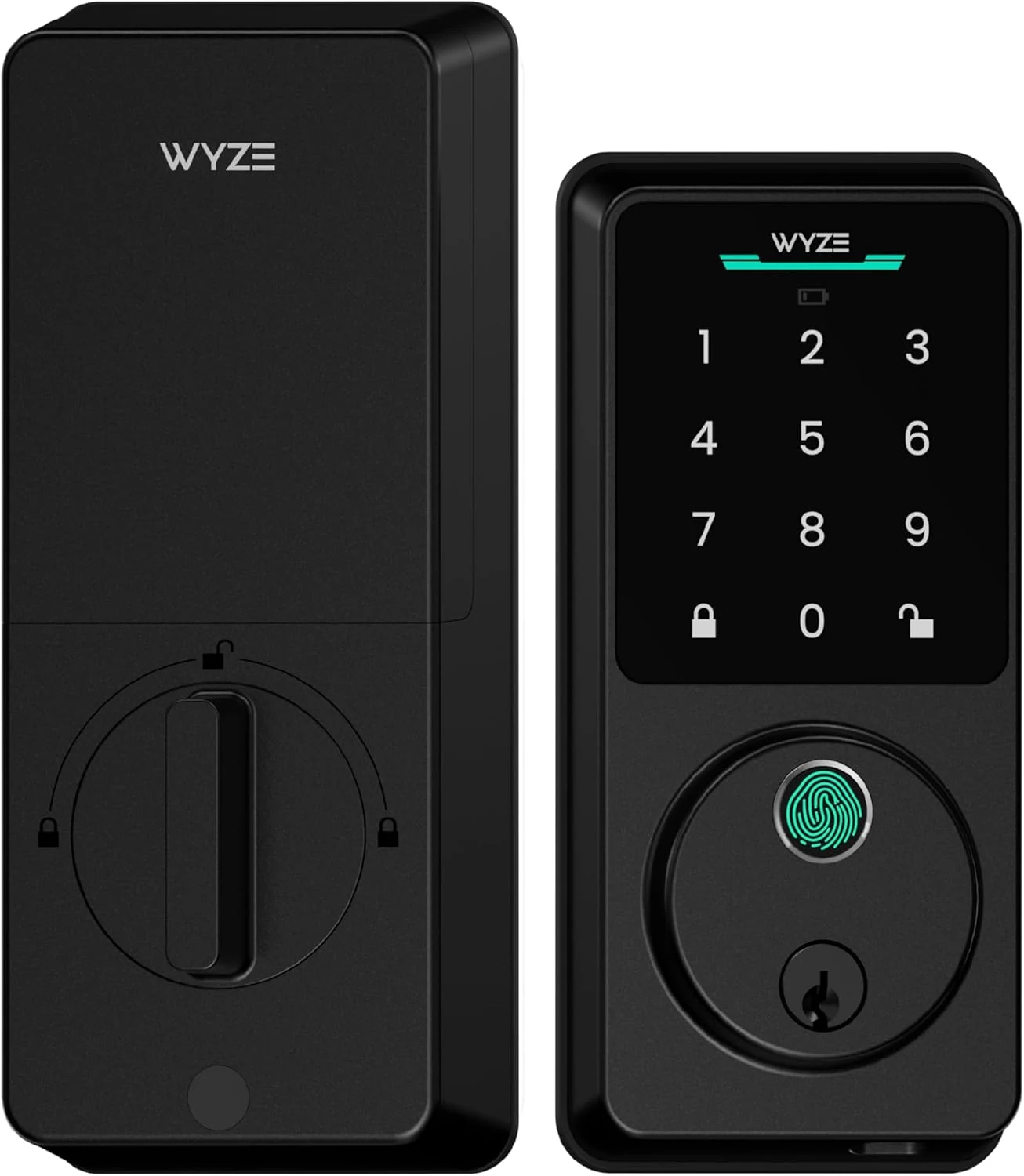 Wyze Auto-Lock Bolt v2, Fingerprint Keyless Entry Smart Lock, AI Learning Scanner with Wi-Fi Front Door Lock Deadbolt