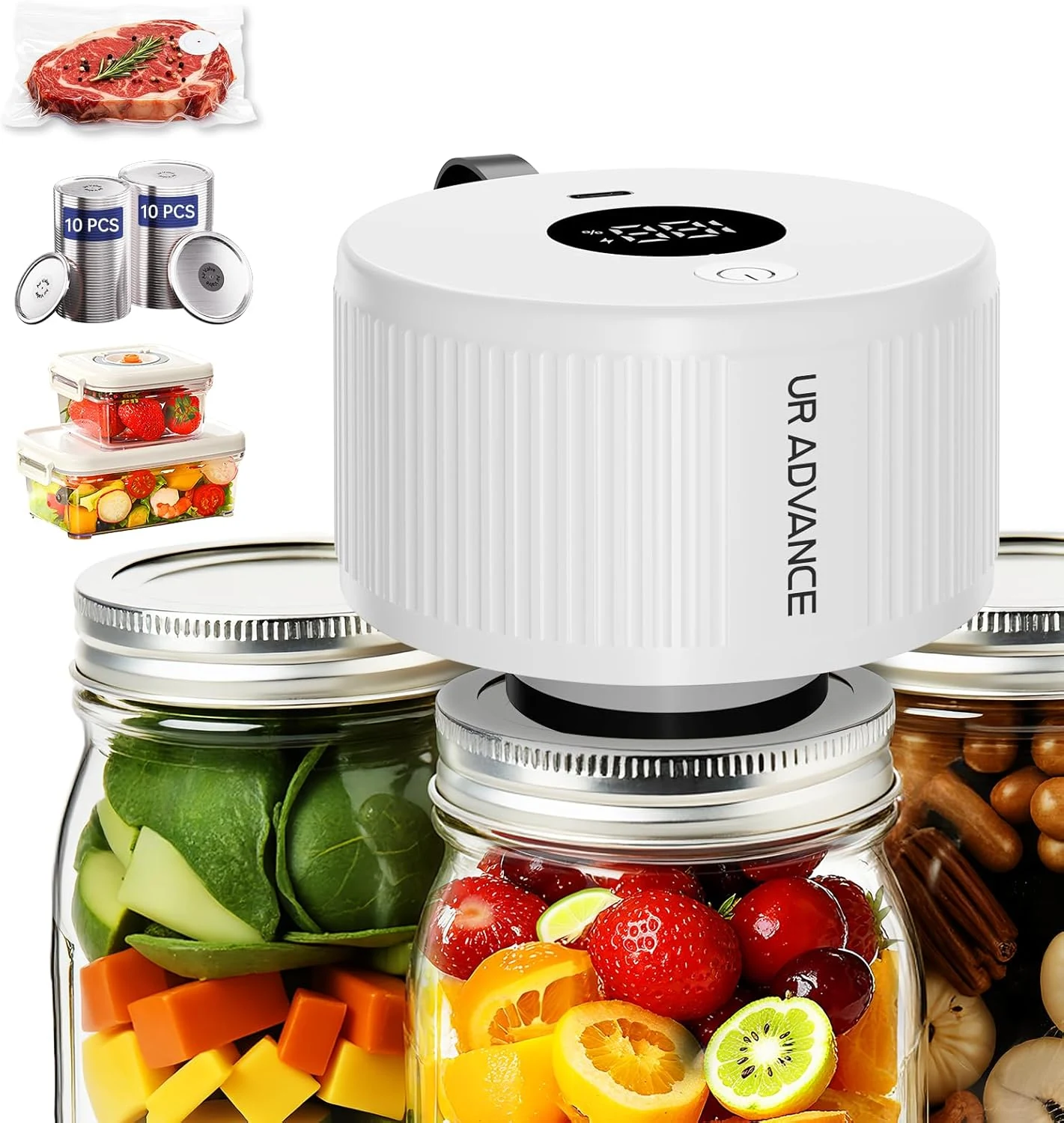 Upgraded 3-in-1 Electric Mason Jar Vacuum Sealer Kit for Jars, review