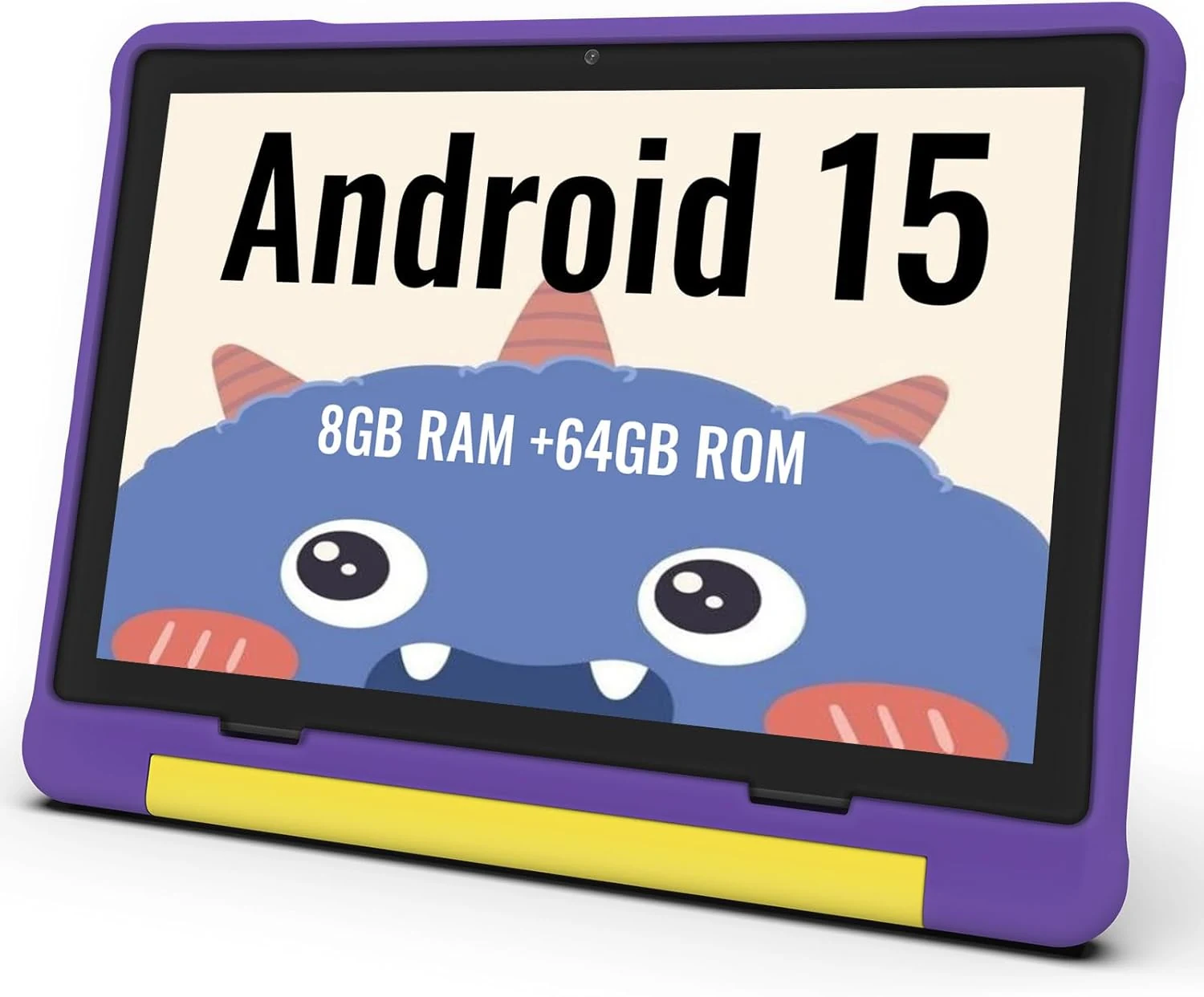 ApoloMedia Kids Tablet, 10.1 Inch HD Android 15, 64GB Storage, 8GB RAM