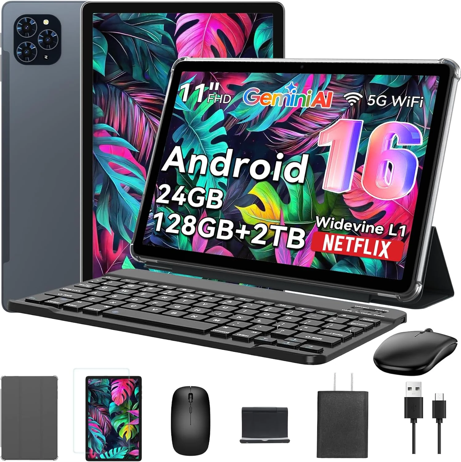 TABWEE Tabwee T90 Android 16 tablet (11-inch FHD, Gemini AI, keyboard + mouse + stylus)