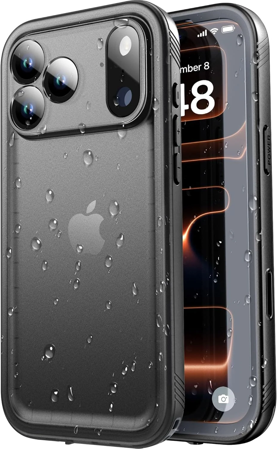 SPORTLINK for iPhone 17 Pro Max Case, IP68 Waterproof Military protective full body shockproof 360 sealed dustproof with camera screen protector phone cover (6.9", black)