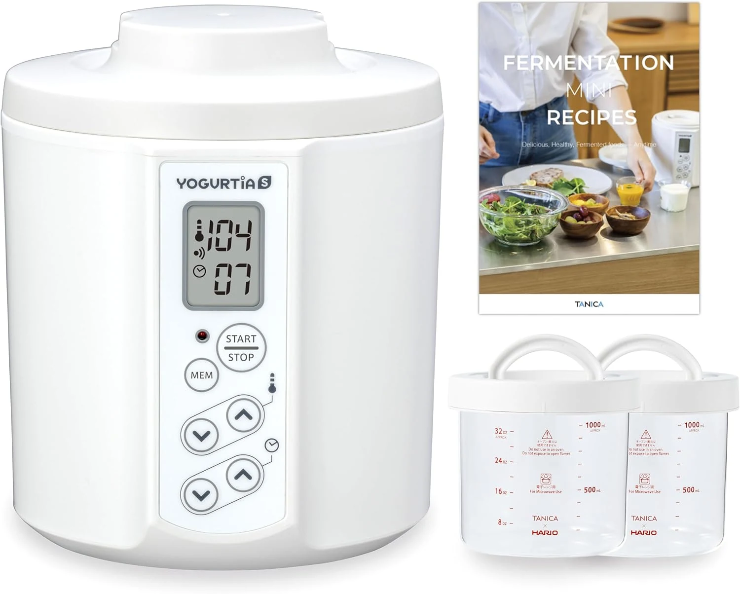 [TANICA] YOGURTiA Yogurt Maker & Fermented Food Machine – Precise Temperature Control (1°F/1°C Increments)