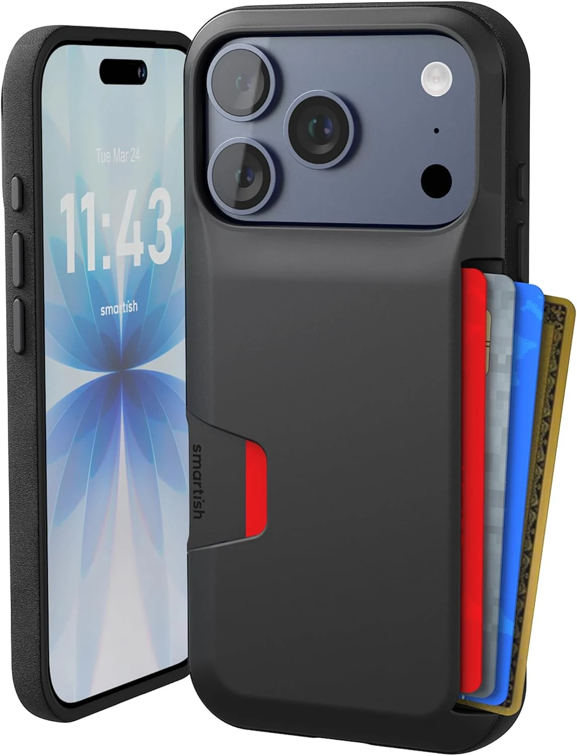 Smartish® iPhone 17 Pro Wallet Case - Wallet Slayer Vol. 1 (Black Tie Affair)