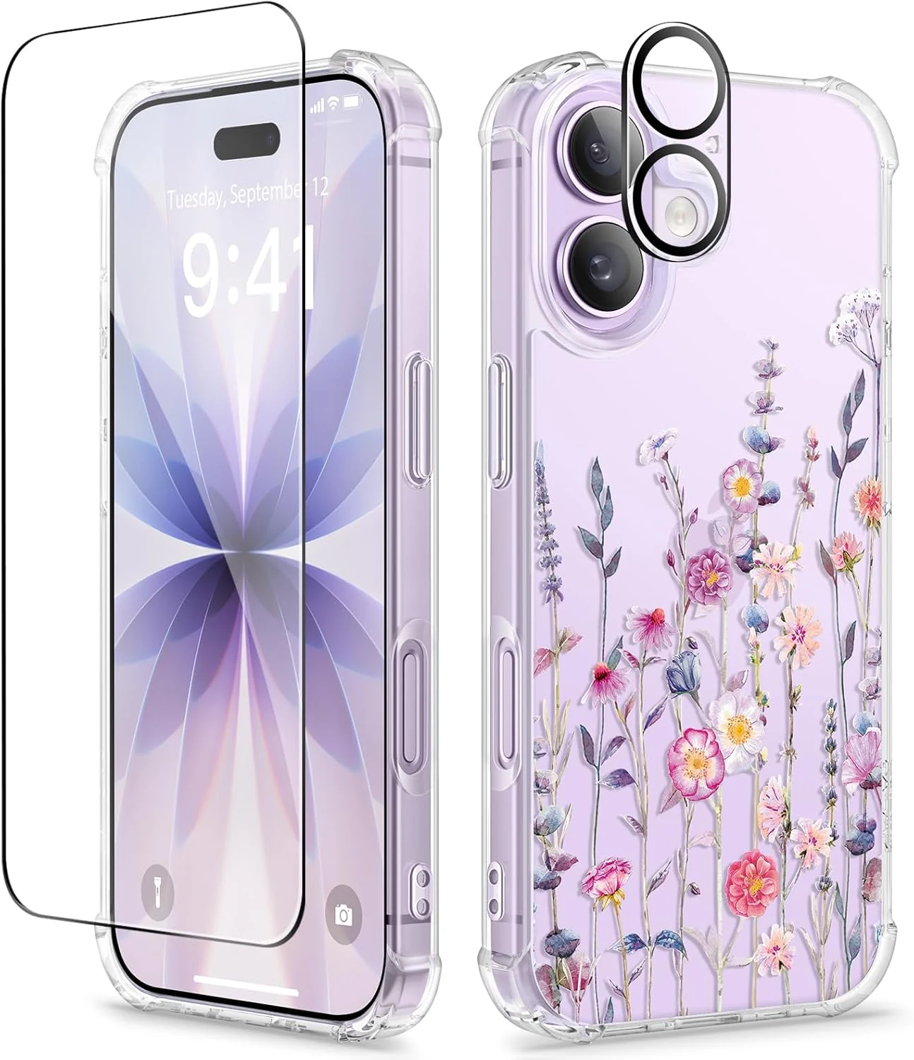 GVIEWIN for iPhone 17 Case, with Screen Protector+Camera Lens Protector