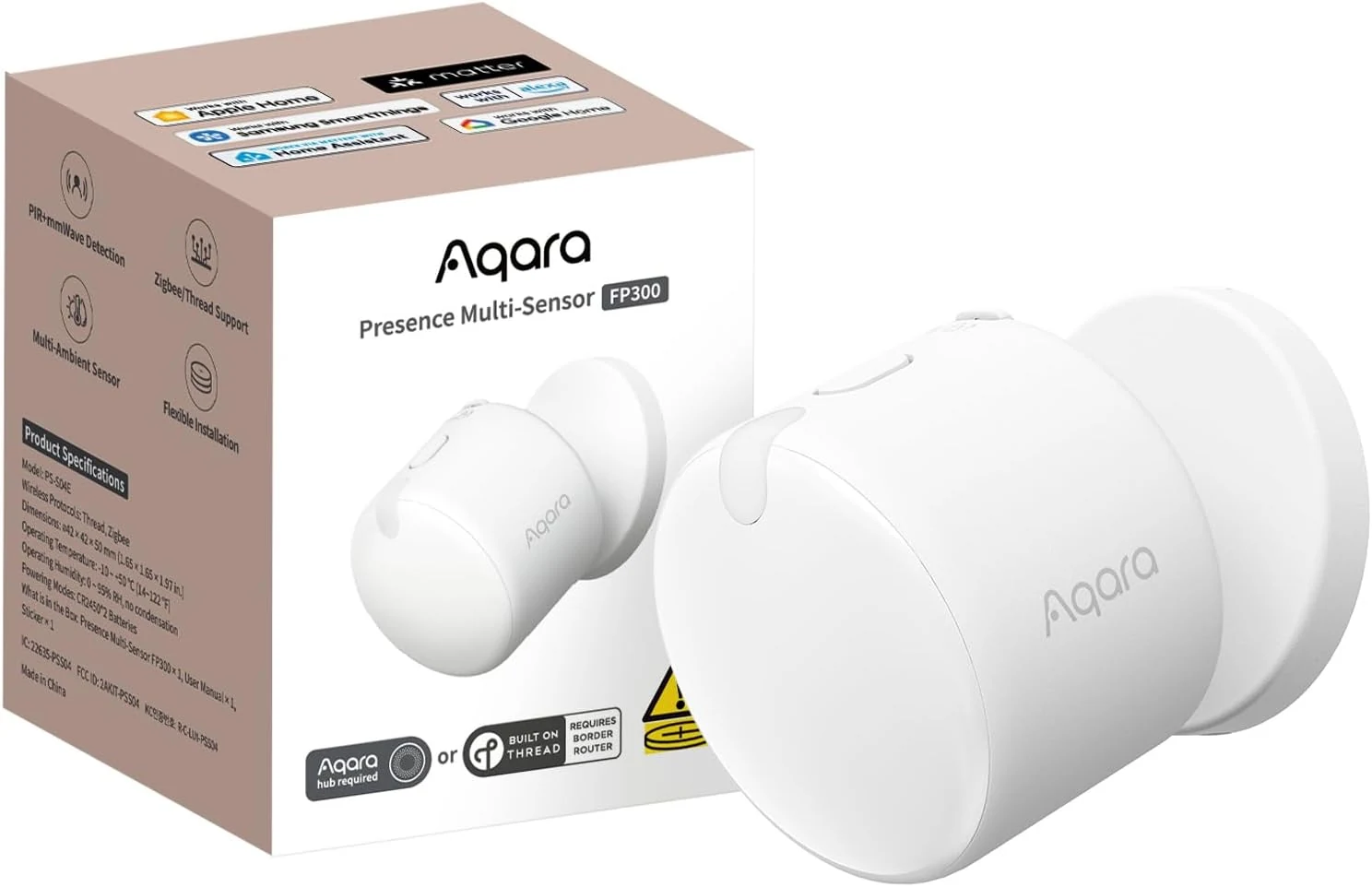 Aqara Presence Sensor FP300 Wireless 5-in-1 Motion Sensor with mmWave
