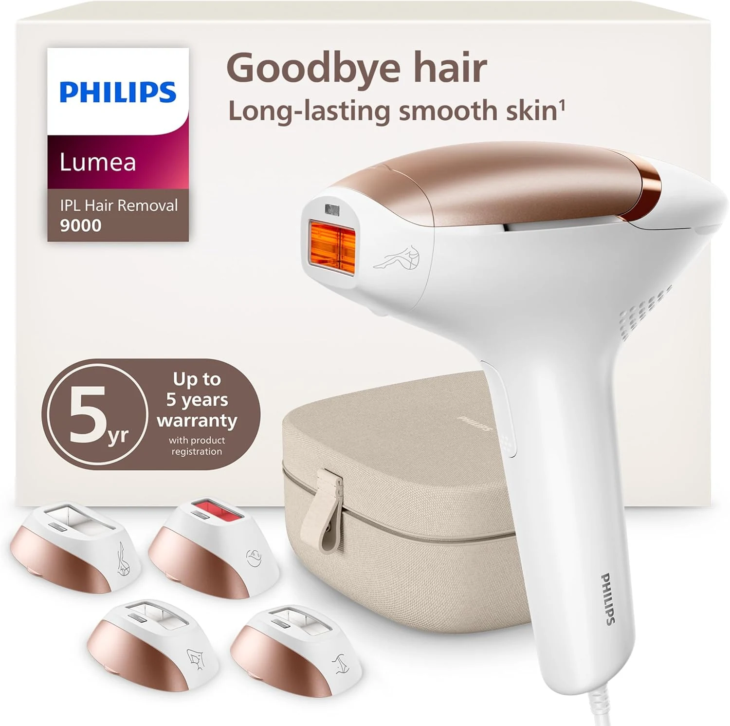 Philips Lumea 9000 Series IPL Hair Removal Device (BRI984/03)